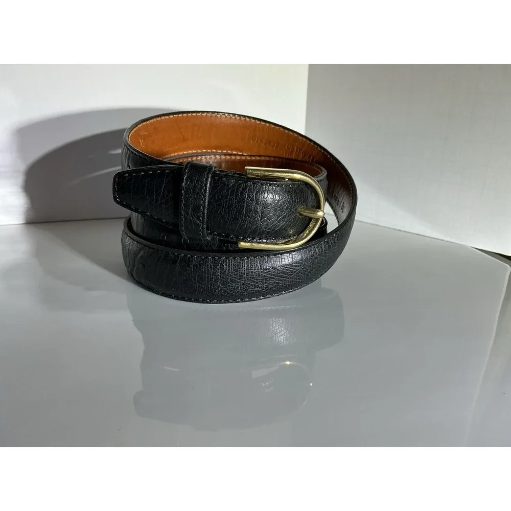Ostro Grain Full Grain Cowhide Black Belt Size 36 (40